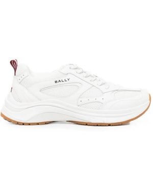 Bally Baskets À Empiècements En Mesh - Blanc