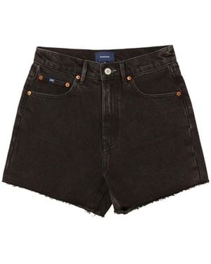 Denham Rini Frayed-Hem Shorts - Black