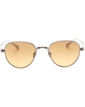 Garrett Leight Wells J Round-Frame Sunglasses - Natural