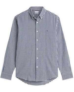 Tommy Hilfiger Gingham-Check Button-Down Shirt - Blue