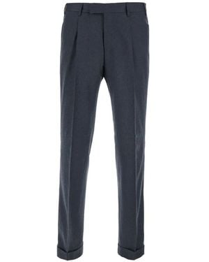 PT Torino Pleated Turn-Up Pants - Blue