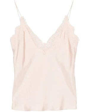 Rohe Lace-Trim Silk Top - Pink