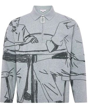 JW ANDERSON リアルスリーププリントスウェットシャツ JW Anderson Real Sleep スウェットシャツ | ブルー | FARFETCH JP