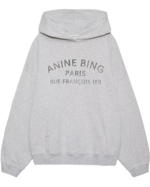 Anine Bing Sudadera Harvey Paris Stencil - Blanco
