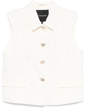 Herskind Dented-Buttons Waistcoat - White