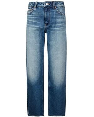 Calvin Klein 90S ハイウエスト ストレートジーンズ - ブルー