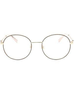 Love Moschino Lunettes De Vue À Monture Ronde - Natural
