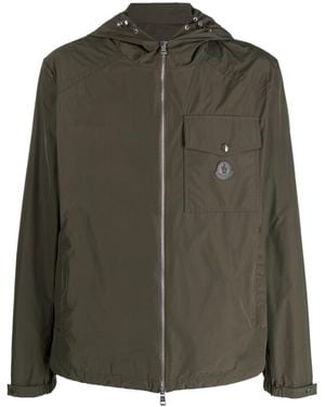 Moncler Fuyue Logo-Patch Jacket - Green