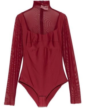 Atu Body Couture Panelled Bodysuit - Red