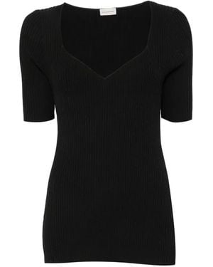 By Malene Birger Camiseta Feddea Con Cuello En V - Negro