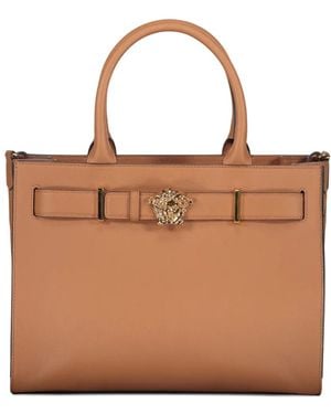 Versace Tote Bag Mit Medusa-Schnalle - Braun