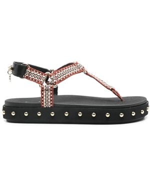 Maje Chain-link Detail Sandals - Brown