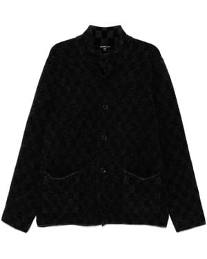 James Perse Interior Checkerboard Cardigan - Black