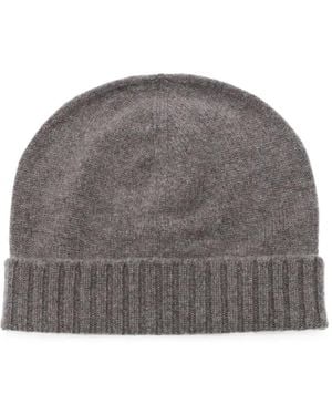 Malo Ribbed-Knit Beanie Hat - Grey