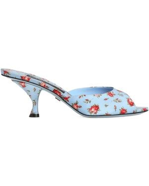 Dolce & Gabbana Keira Satin Sandals - Blue