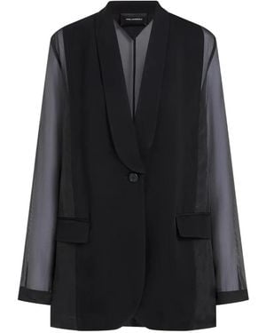 KARL LAGERFELD Long-Sleeve Blazer - Black