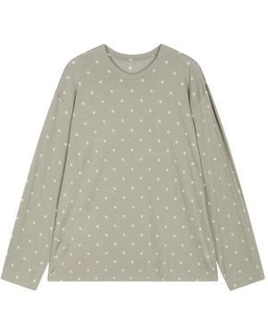 JNBY Polka-Dot Long Sleeve T-Shirt - Green