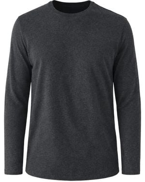 Patrick Assaraf Crew Neck Long-Sleeve Top - Blue
