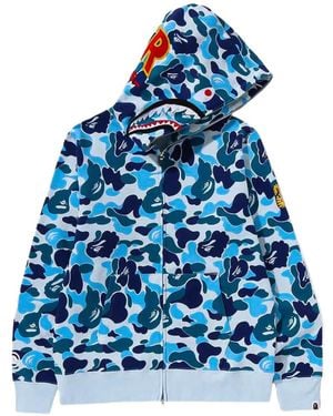 A Bathing Ape Abc Camo Shark Zip-Up Hoodie - Blue