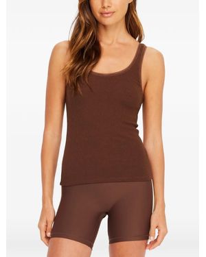 The Upside Del Rey Pointelle Tank Top - Brown