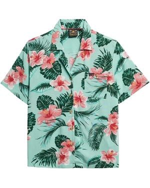 Superdry Beach Resort Floral-Print Shirt - Green