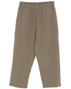 Goldwin Elasticated-Waistband Straight-Leg Trousers - Grey