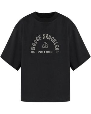 Moose Knuckles Graphic T-Shirt - Black