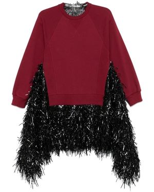 Undercover Tassel-Trim Sweatshirt - Red