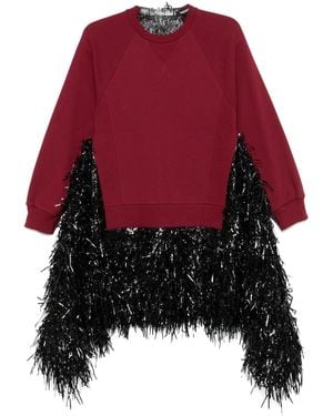 Undercover Tassel-Trim Sweatshirt - Red