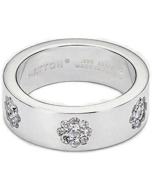 Hatton Labs Sterling Zilveren Ring Met Bloemcluster - Wit