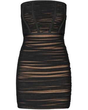 ROTATE BIRGER CHRISTENSEN Two Layer Mini Dress - Black