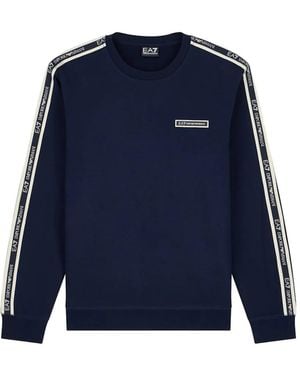 EA7 Logo-Tape Sweatshirt - Blue