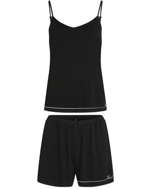 Karl Lagerfeld Logo-Detailing Pyjamas - Black
