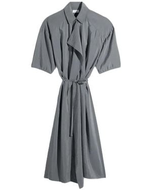 Lemaire ベルテッド シャツドレス - グレー