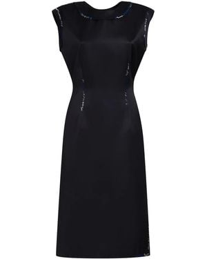 Marni Bead-Embellished Satin Dress - Black