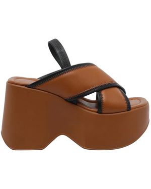 Vic Matié Open-Toe Sandals - Brown