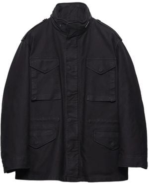 Prada Flap-Pocket Cotton Jacket - Blue