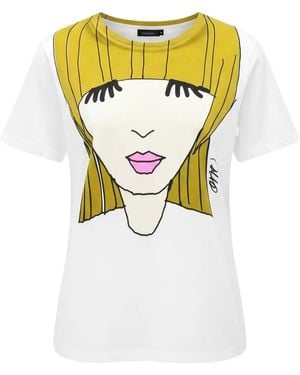 ODEEH Graphic-Print T-Shirt - Metallic