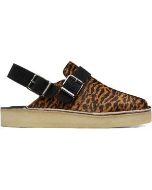 Clarks Mules Trek Con Effetto Tartarugato - Marrone