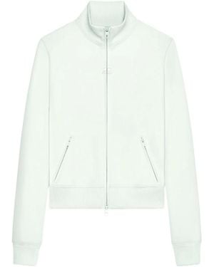 Courreges Zip-Up Logo-Detail Sweatshirt - White