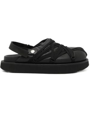 Rick Owens Mules Megalace À Design Matelassé - Black
