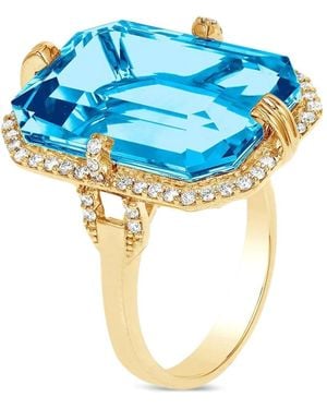 Goshwara Topaz Diamond Ring - Blue