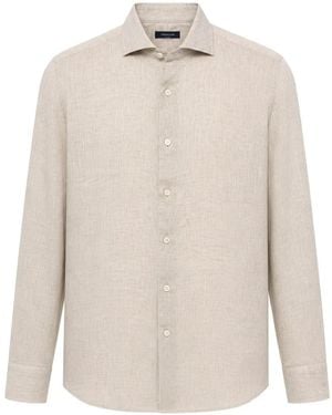 Tombolini Spread-Collar Button-Up Shirt - White