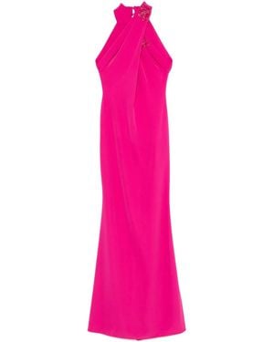 Cristallini Crystal-Embellished Maxi Dress - Pink