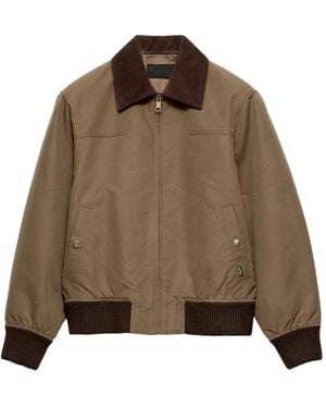 Prada Western Jack Met Ribfluwelen Kraag - Bruin