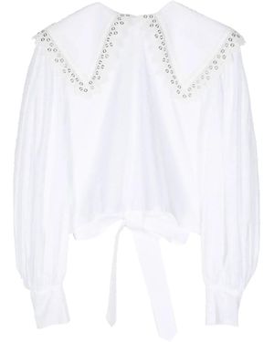 Charles Jeffrey Blusa Babydoll - Bianco