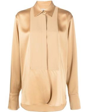 Jil Sander パネル サテンシャツ - ナチュラル