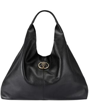 Kurt Geiger Schultertasche mit Logo-Schild - Schwarz