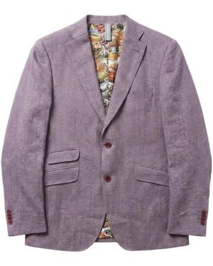 ABSEITS Graphic-Lining Single-Breasted Blazer - Purple