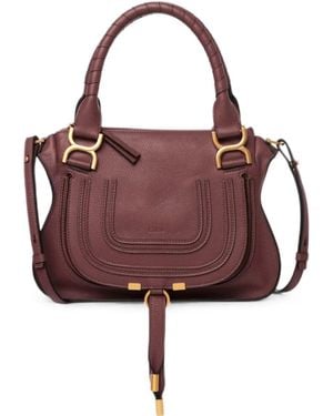 Chloé Small Marcie Whipstitch Tote Bag - Red